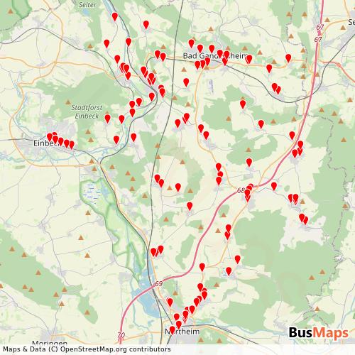 Transit Data for Germany by Scheithauer & Weihrauch Gbr with Stops on Map