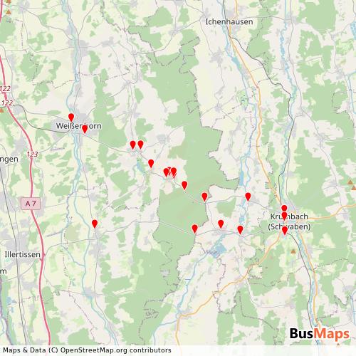 Transit Data for Germany by BBS Schapfl with Stops on Map