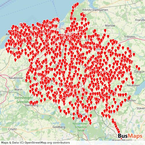 Transit Data for Germany by rebus with Stops on Map