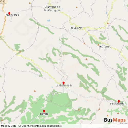 Transit Data for Spain by Josep M. Llop Masip with Stops on Map