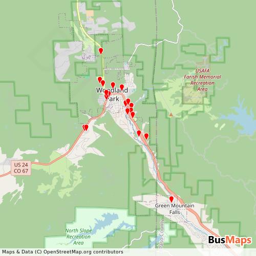 Transit Data for United States by TSC Transit with Stops on Map