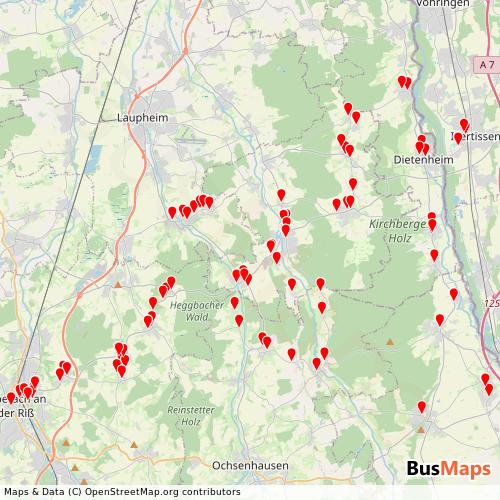 Transit Data for Germany by Fromm with Stops on Map