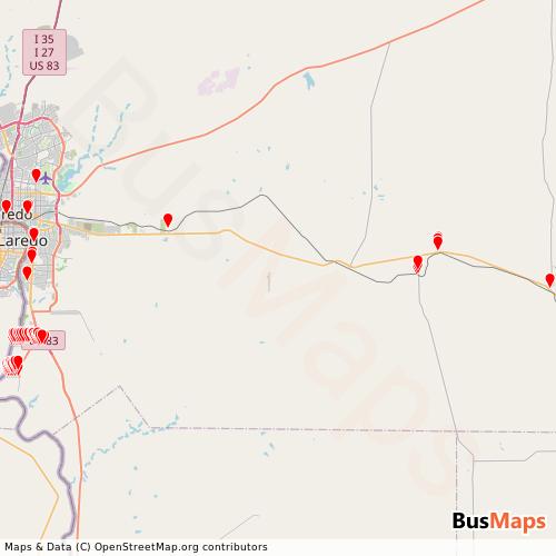 Transit Data for United States by El Aguila Rural Transportation with Stops on Map