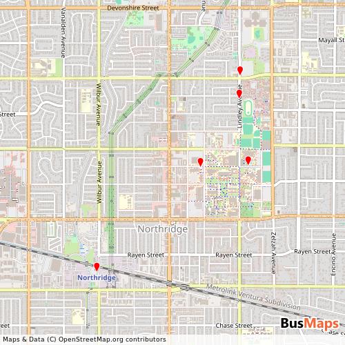 Transit Data for United States by CSU - Northridge with Stops on Map