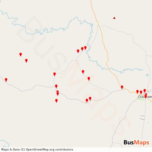 Transit Data for Australia by Skelly's Bus Services with Stops on Map