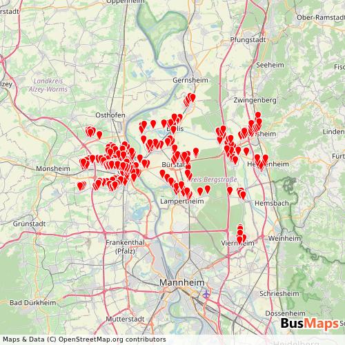 Transit Data for Germany by Zarth Gmbh2 with Stops on Map