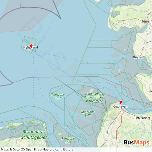 Transit Data for Germany by Reederei Cassen Eils Gmbh with Stops on Map