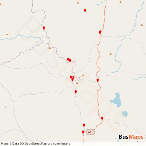 Transit Data for Australia by Glen Innes Bus Services with Stops on Map