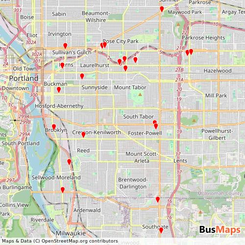 Transit Data for United States by Metropolitan Family Service with Stops on Map