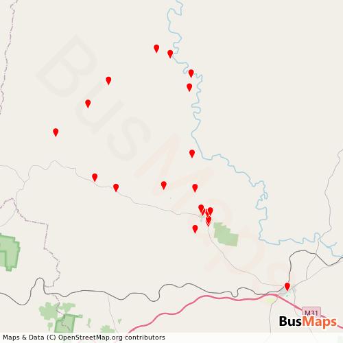 Transit Data for Australia by Medways Buses Pty Ltd with Stops on Map