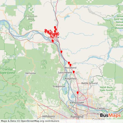 Transit Data for United States by Rivercities Transit with Stops on Map