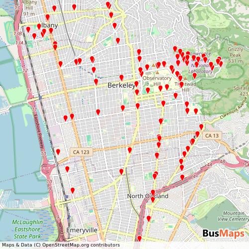 Transit Data for United States by Lawrence Berkeley National Lab (Home) with Stops on Map