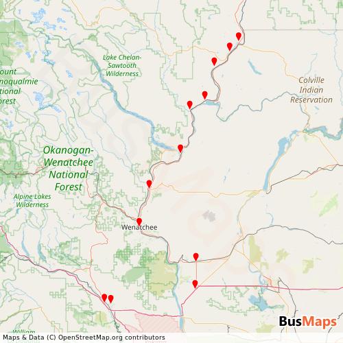 Transit Data for United States by Apple Line with Stops on Map