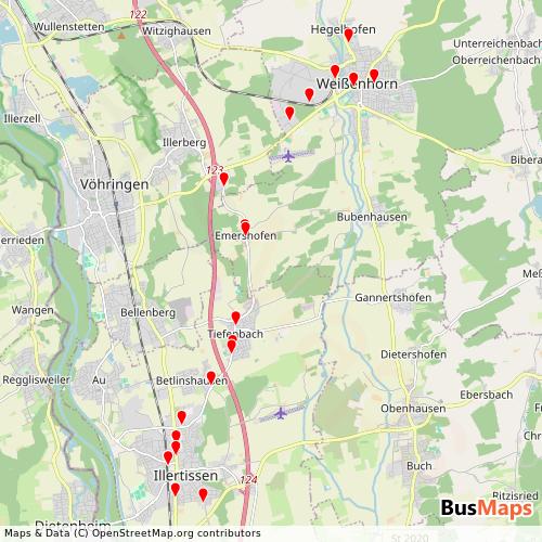 Transit Data for Germany by Oster with Stops on Map