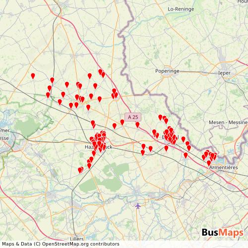 Transit Data for France by Inglard with Stops on Map