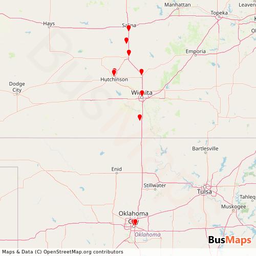 Transit Data for United States by Beeline Express-Village Travel with Stops on Map