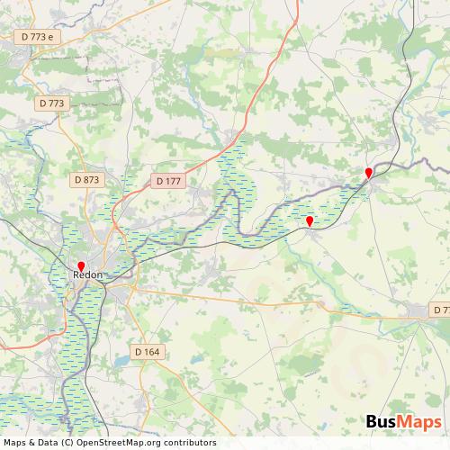 Transit Data for France by Reseau TER - Pays de la Loire with Stops on Map