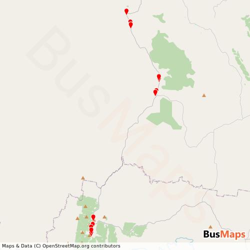 Transit Data for Australia by Hillend School Bus with Stops on Map