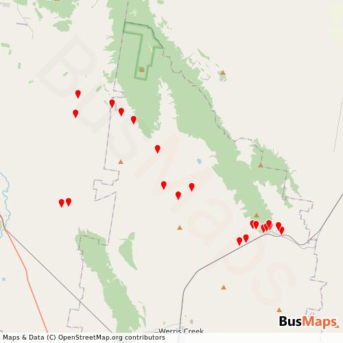 Transit Data for Australia by Currabubula Bus Service Pty Ltd with Stops on Map