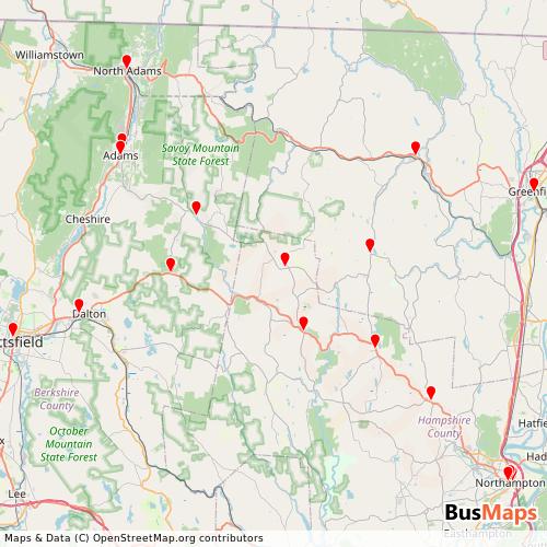 Transit Data for United States by Link413 with Stops on Map