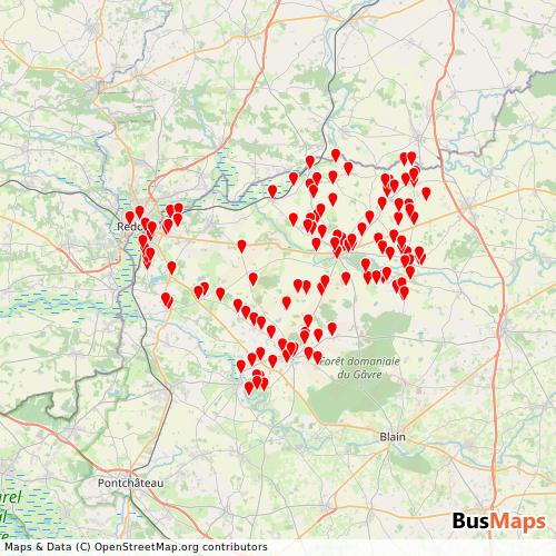 Transit Data for France by Voyages Cave with Stops on Map
