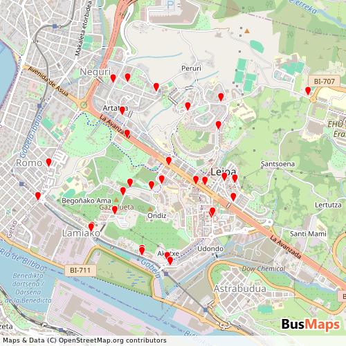 Transit Data for Spain by Lejoan Busa with Stops on Map