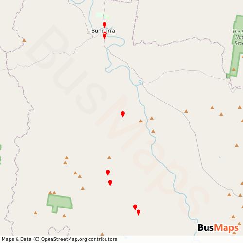 Transit Data for Australia by Marla Bus Service Pty Ltd with Stops on Map