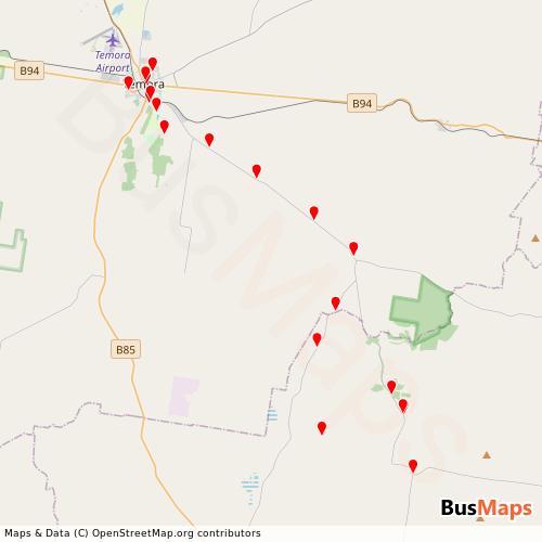 Transit Data for Australia by SRS Buses Pty Ltd with Stops on Map