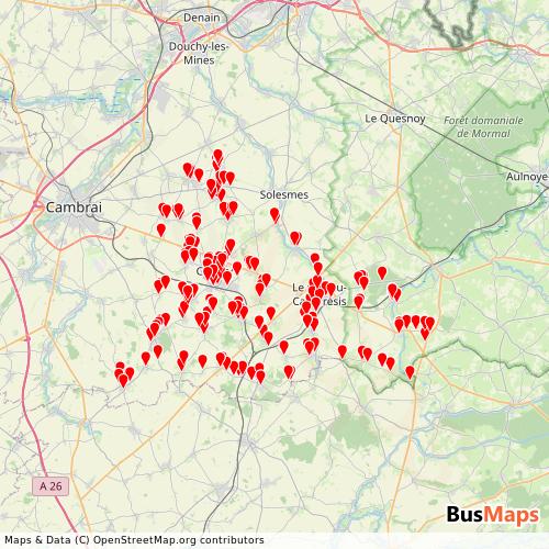 Transit Data for France by Rhdf-59-P3b with Stops on Map