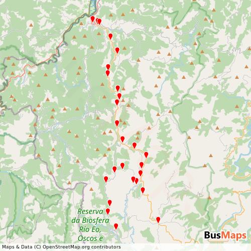 Transit Data for Spain by Ibias Tours Sl with Stops on Map