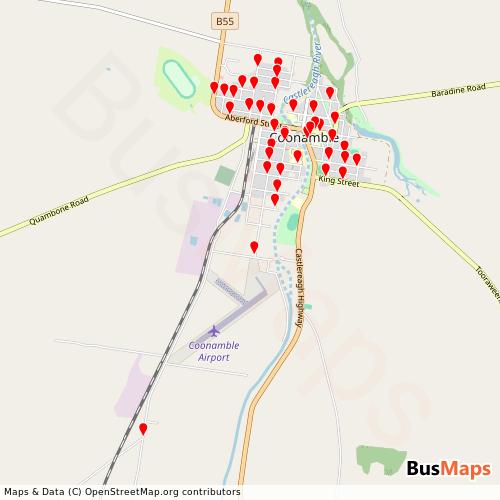 Transit Data for Australia by PM & SJ Gray Bus Services Pty Ltd with Stops on Map