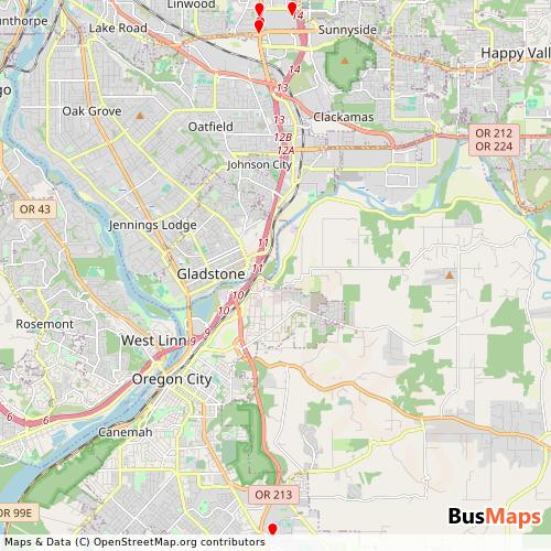 Transit Data for United States by CCC Xpress with Stops on Map