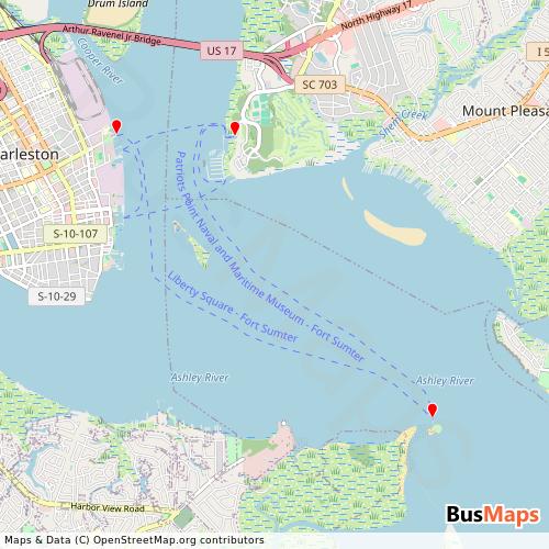Transit Data for United States by National Park Service with Stops on Map