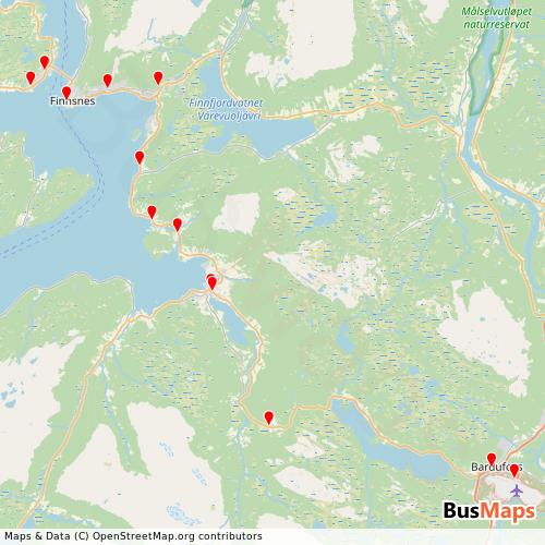 Transit Data for Norway by Tide As with Stops on Map