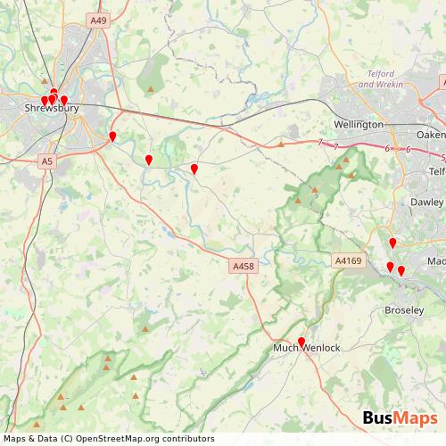 Transit Data for United Kingdom by Regional Transport with Stops on Map