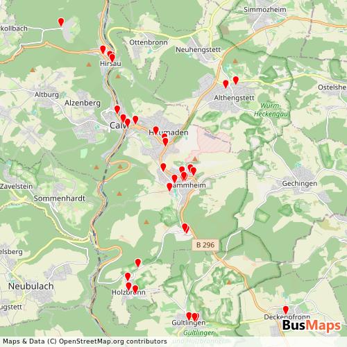Transit Data for Germany by däuble with Stops on Map