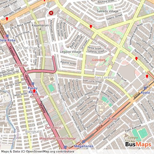Transit Data for Philippines by BBL Trans with Stops on Map