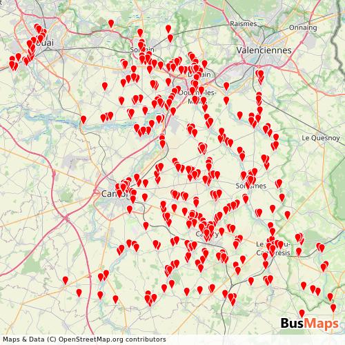 Transit Data for France by Rhdf-59-P3a with Stops on Map