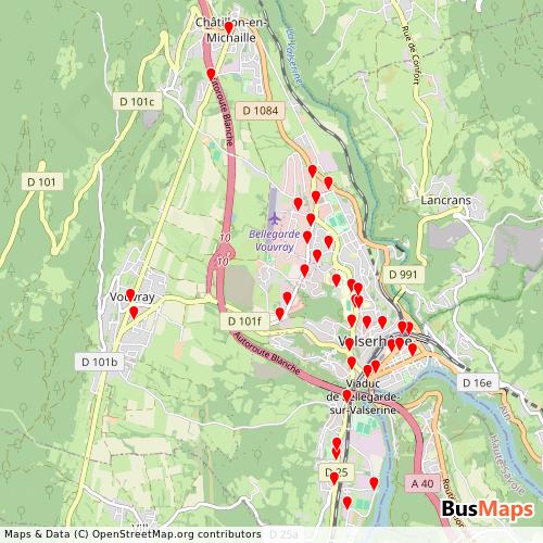 Transit Data for France by Rdtain with Stops on Map