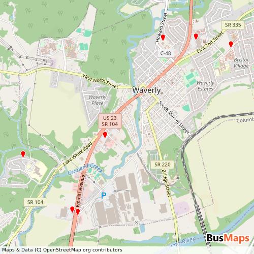 Transit Data for United States by Community Action Transit Systems with Stops on Map