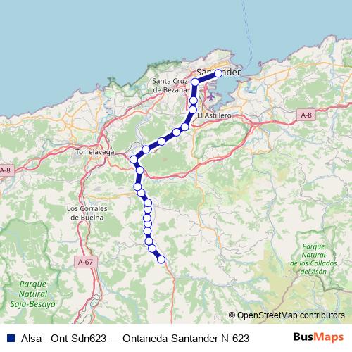 Alsa - Ont-Sdn623 bus Line Map