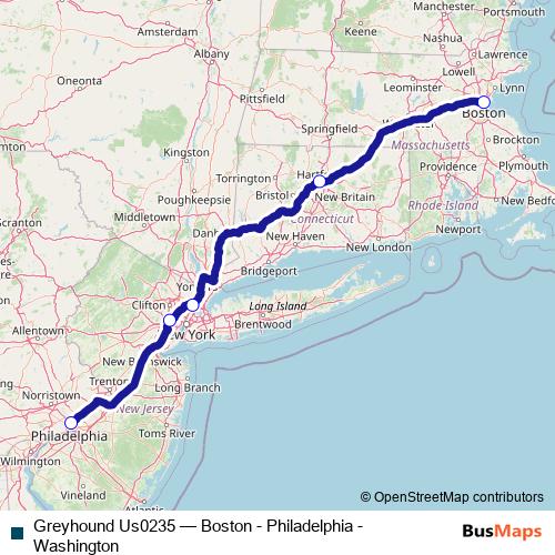 Greyhound Us0235 bus Line Map