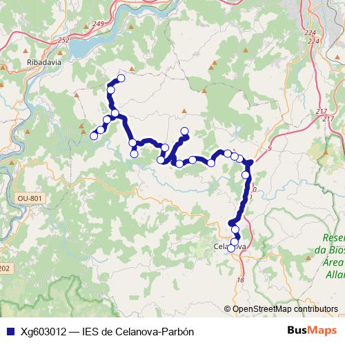 Xg603012 bus Line Map