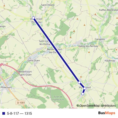 5-8-117 bus Line Map