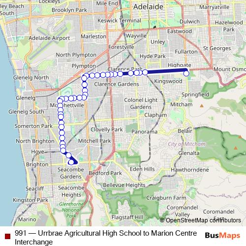 991 bus Line Map