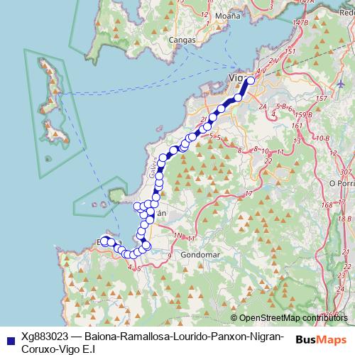 Xg883023 bus Line Map