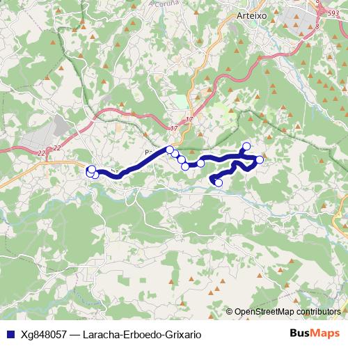 Xg848057 bus Line Map