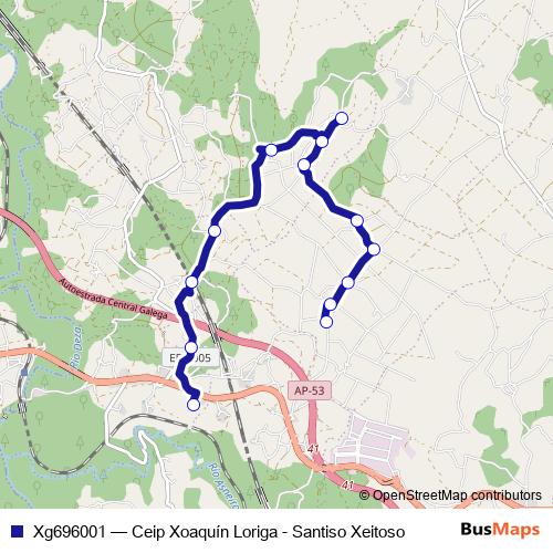Xg696001 bus Line Map
