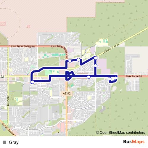 Gray bus Line Map