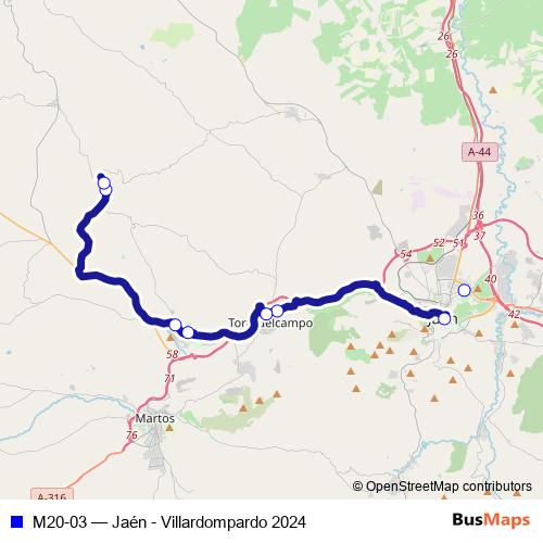 M20-03 bus Line Map
